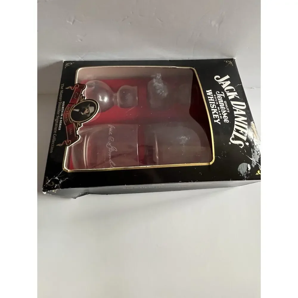 Vintage Jack Daniel’s Old No. 7 Jesse Gamble Signature Glass Set Sealed NOS